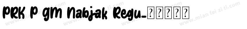PRK P GM Nabjak Regu字体转换